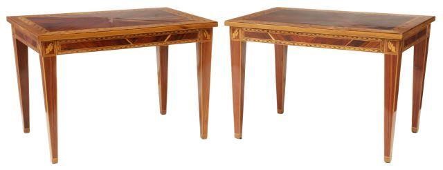 (2) ROSEWOOD MATCHED VENEER SIDE