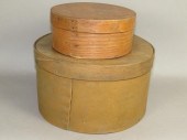 2 ROUND BENTWOOD PANTRY BOXESc