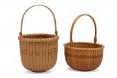 2 ROUND OPEN NANTUCKET BASKETS