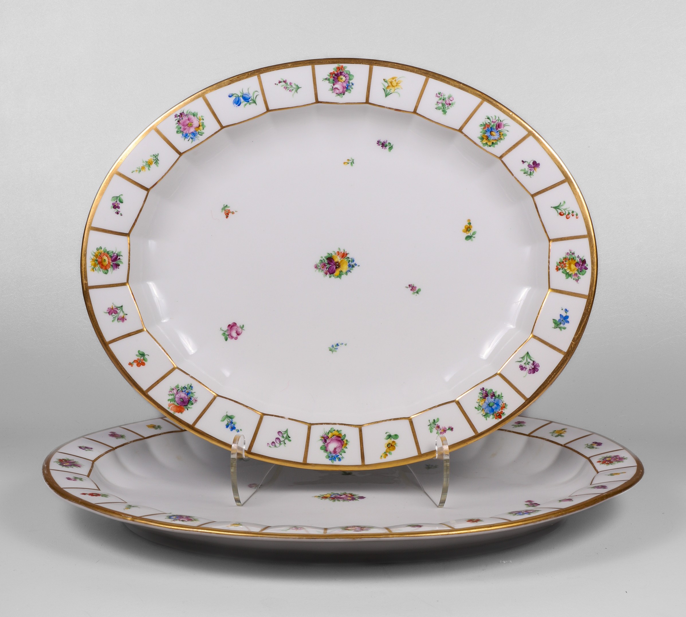 (2) Royal Copenhagen oval platters,