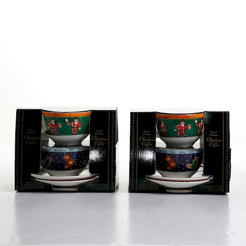 2 ROYAL DOULTON CHRISTMAS COFFEE