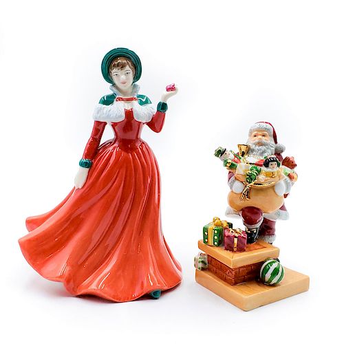 2 ROYAL DOULTON CHRISTMAS HOLIDAY