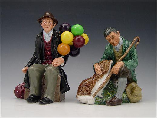 2 ROYAL DOULTON FIGURES: 1) The