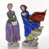 2 ROYAL DOULTON FIGURINES, FLO