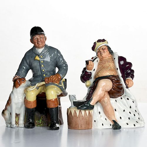 2 ROYAL DOULTON FIGURINES; OLD KING