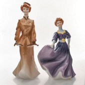 2 ROYAL DOULTON LADY FIGURINES