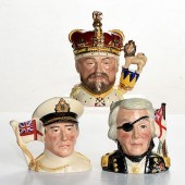 2 ROYAL DOULTON SMALL, 1 UNUSU