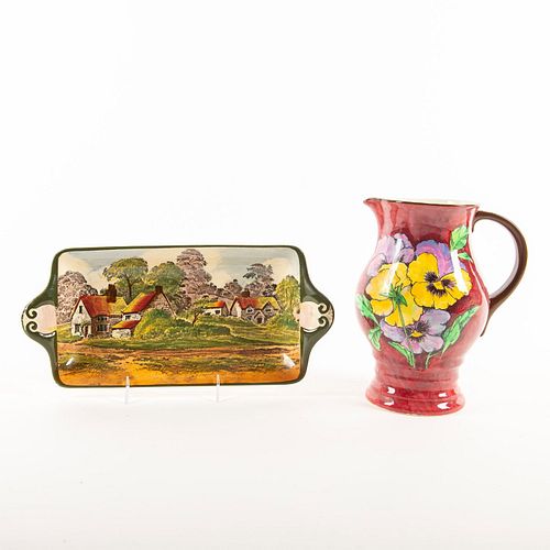 2 ROYAL DOULTON VASE AND SMALL