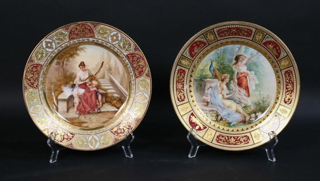 2 ROYAL VIENNA CABINET PLATES