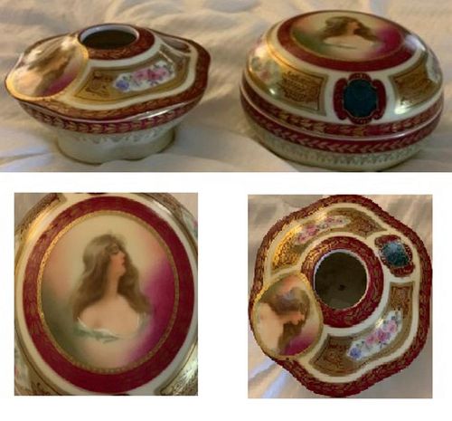 (2) ROYAL VIENNA PORCEAIN LIDDED