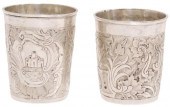 (2) RUSSIAN SILVER BEAKERS, MO