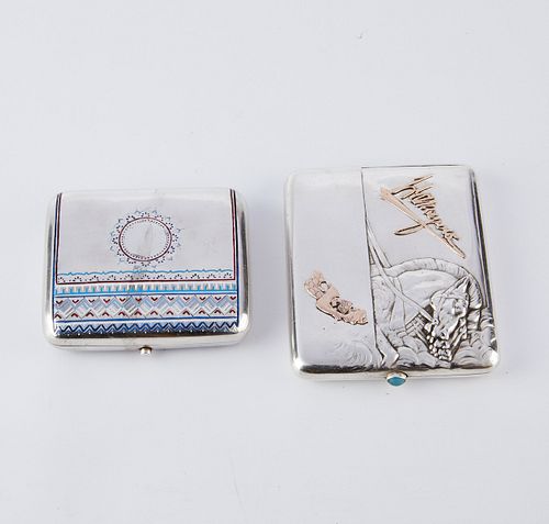 2 RUSSIAN SILVER CIGARETTE