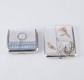 2 RUSSIAN SILVER CIGARETTE CAS