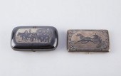 2 RUSSIAN SILVER NIELLO CASES