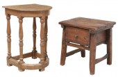 (2) RUSTIC CONTINENTAL SIDE TA