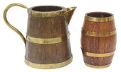 (2) RUSTIC ENGLISH BRASS-BOUND