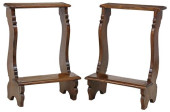 (2) RUSTIC ITALIAN CARVED WALN
