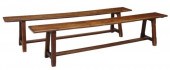 (2) RUSTIC LONG OAK TRESTLE BE