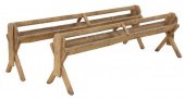 (2) RUSTIC PINE TROUGHS ON TRE