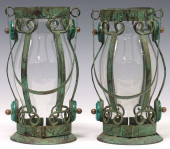 (2) RUSTIC VERDIGRIS PATINA HA