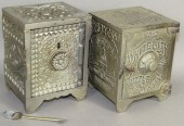 2 SAFE SHAPED CAST IRON BANKSc