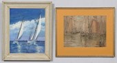 2 SAILBOAT THEMED PASTEL PAINT