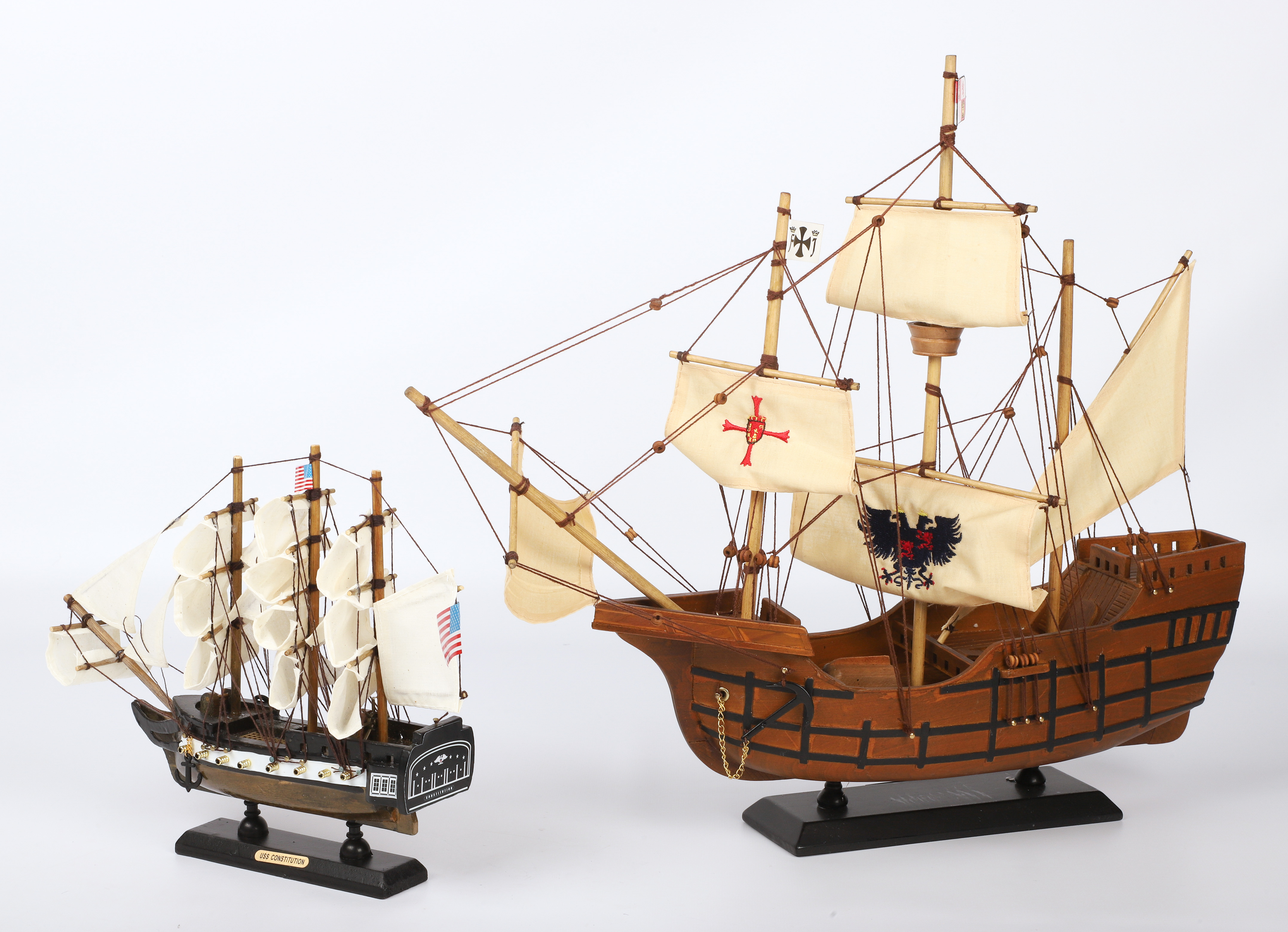 (2) Sailing ship models, c/o