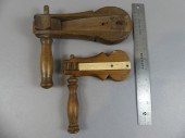 2 SAILOR MADE WOOD ALARM RATTL
