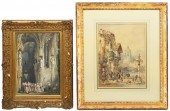 2 SAMUEL PROUT FRAMED WATERCOL