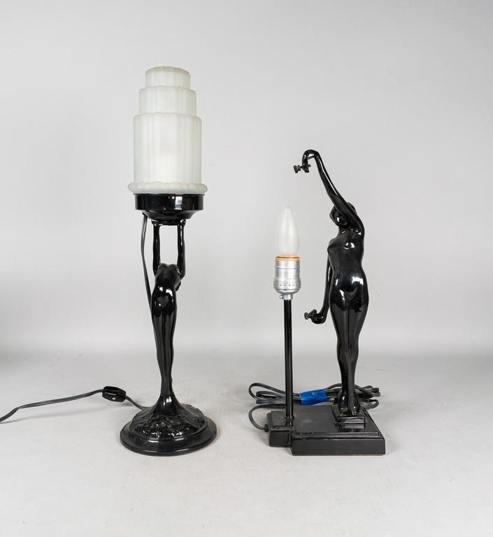 2 SARSAPARILLA ART DECO FIGURAL