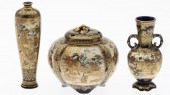 2 SATSUMA MINIATURE VASES AND