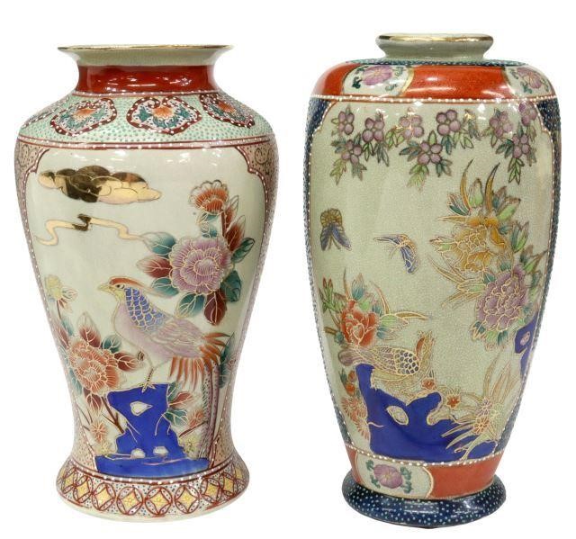 (2) SATSUMA STYLE ENAMELED