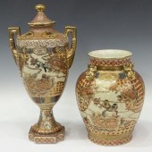 (2) SATSUMA STYLE PARCEL-GILT