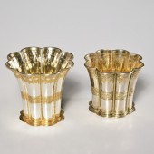 (2) SCANDINAVIAN GILT SILVER C