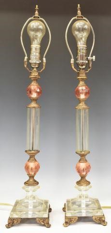 (2) SCHONBEK CRYSTAL SINGLE-LIGHT