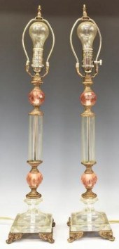 (2) SCHONBEK CRYSTAL SINGLE-LI
