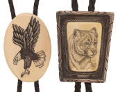 (2) SCRIMSHAW MOUNTAIN LION &A