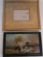 2 SEASCAPE PAINTINGS2 old pain