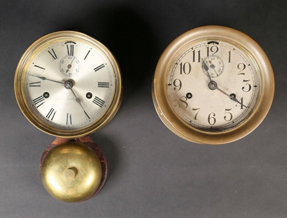2 SETH THOMAS SHIP'S BELL CLOCKS2