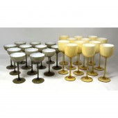 2 Sets Cased Glass Stemware Go