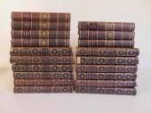 2 SETS LEATHER BOOKS: BURNS &