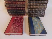 2 SETS LEATHER BOOKS: DEFOE &