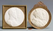 2 SEVRES PLAQUES OF ROYAL COUP