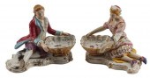 (2) SEVRES STYLE FIGURAL SWEET