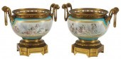 2) SEVRES STYLE ORMOLU-MOUNTED