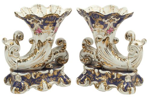 (2) SEVRES STYLE PARCEL GILT