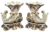 (2) SEVRES STYLE PARCEL GILT P