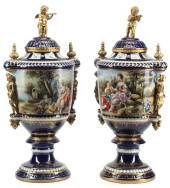 (2) SEVRES STYLE PARCEL GILT P