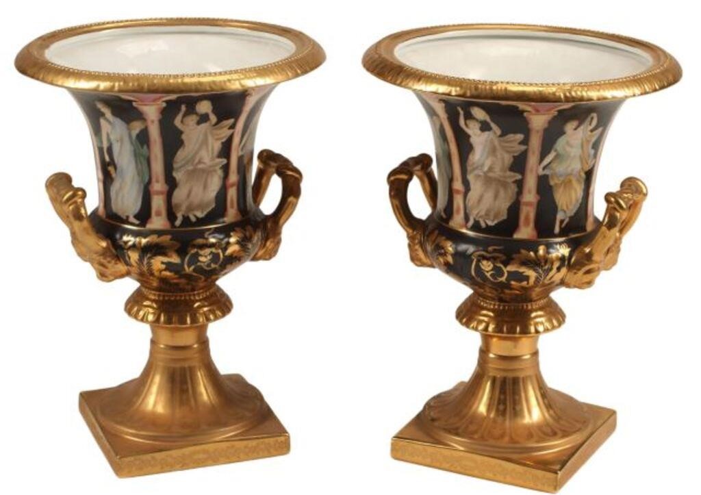 (2) SEVRES STYLE PARCEL GILT