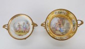 2 SEVRES STYLE PORCELAIN DISHE